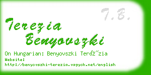 terezia benyovszki business card